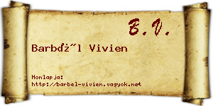 Barbél Vivien névjegykártya